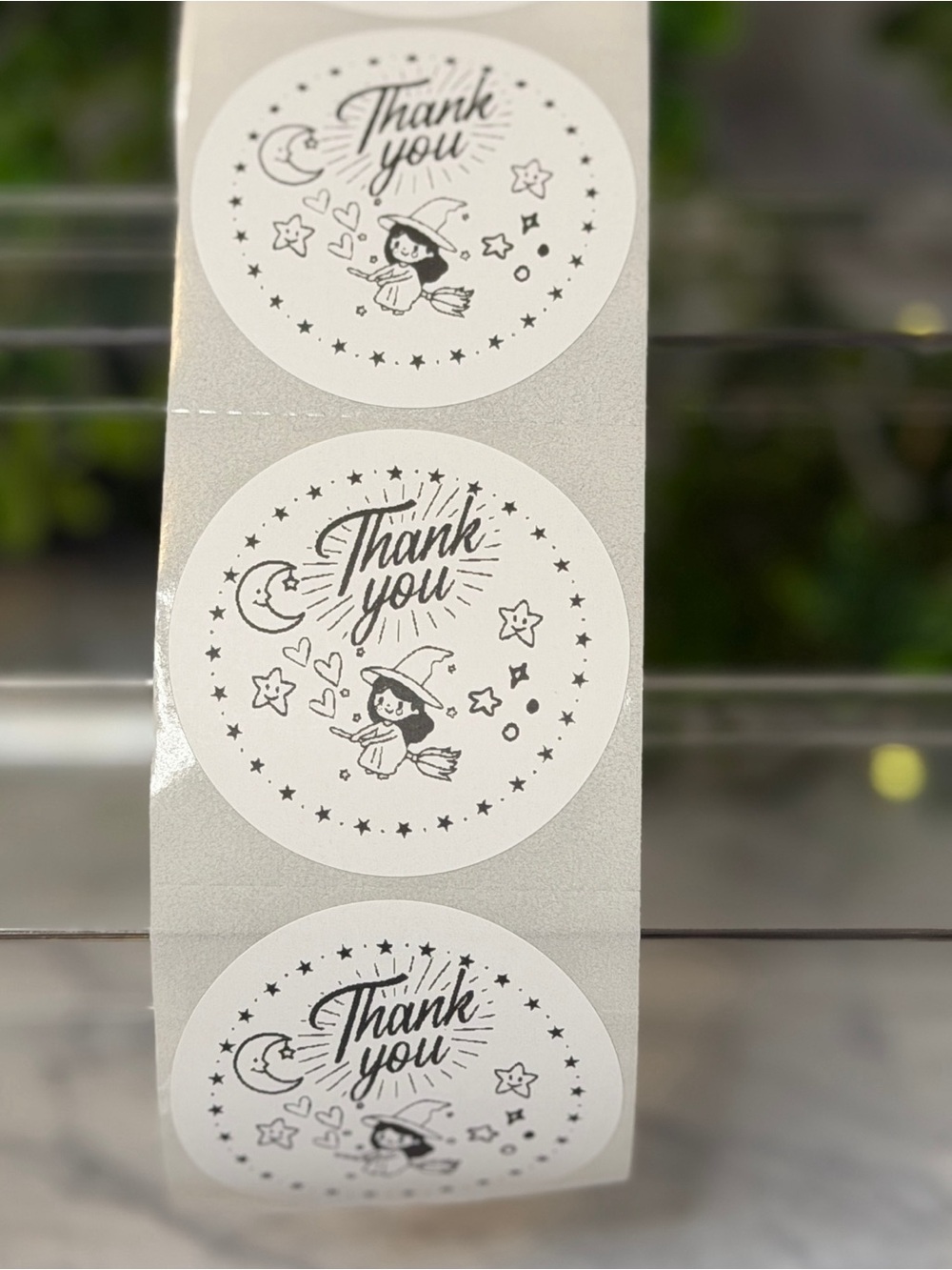 Halloween Witch Thank You Round Stickers 2” Labels 200 Count Small Business